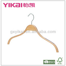 Laminated wooden shirt hanger with notches